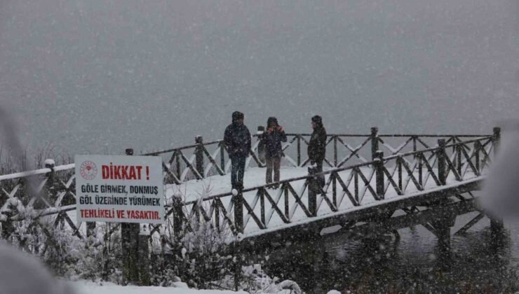 Abant Gölü Milli Parkı’nda kış güzelliği