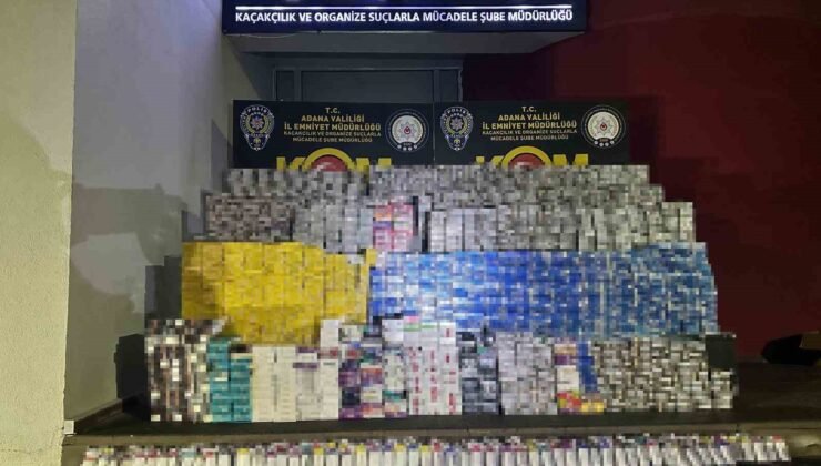 Adana’da 16 bin paket kaçak sigara ele geçirildi