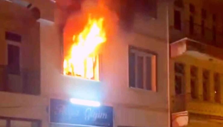 Aksaray’da apartmanda çıkan yangın ekiplerce söndürüldü