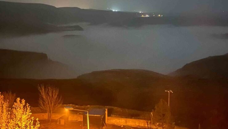 Batman’da Dicle Nehri üzerinde sis denizi