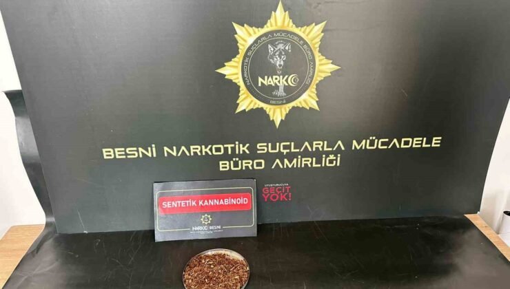 Besni’de uyuşturucuyla yakalanan şahıs tutuklandı