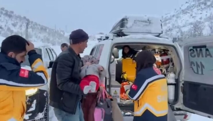 Böbrek rahatsızlığı olan 3 yaşındaki çocuk ambulansa ulaştırıldı