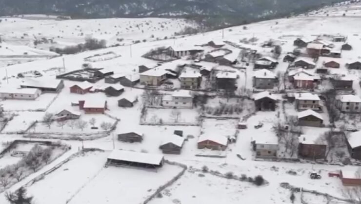 Çankırı’nın yüksek kesimlerinde kar yağışı etkili oluyor