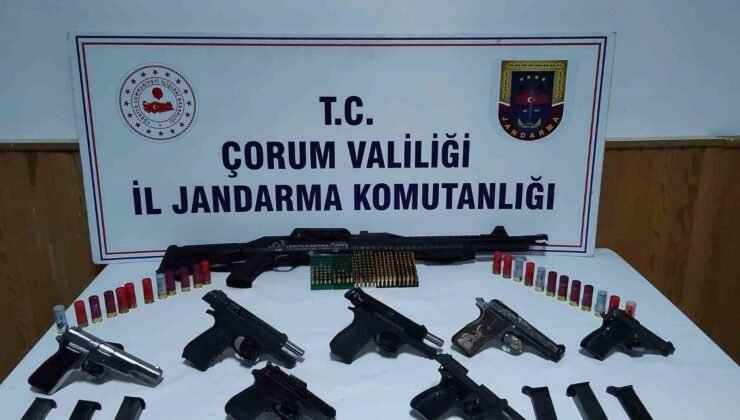 Çorum’da kaçak silah operasyonu
