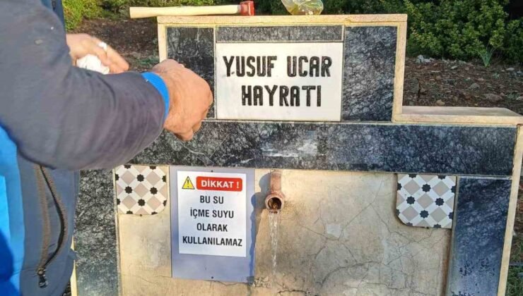 Datça’daki beş çeşmeye “Su içilemez” uyarısı