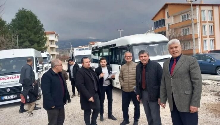 Dinar’da öğrenci servis araçlarına yönelik denetim