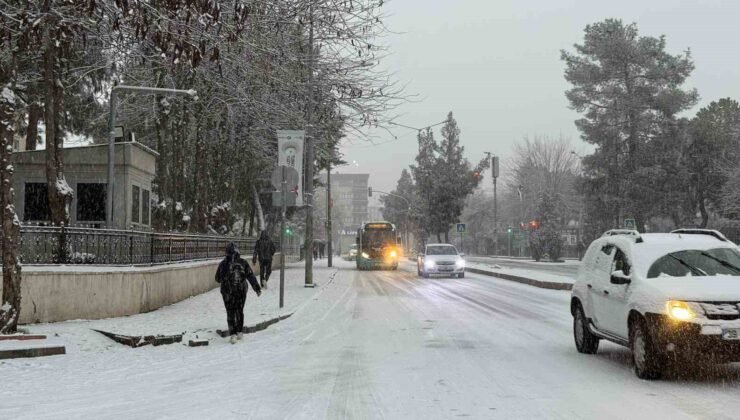 Diyarbakır’da kar yağışı etkili oldu