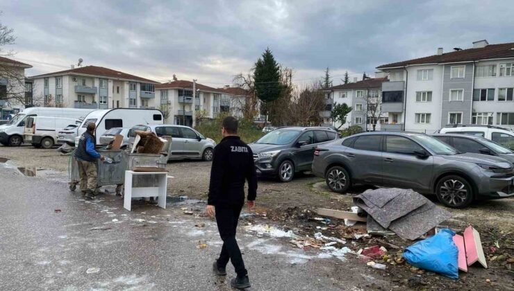 Düzce’de çevreyi kirletene ceza ve temizlik