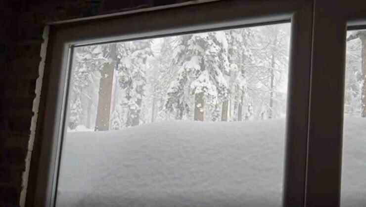 Düzce’nin yüksek kesimlerinde kar kalınlığı 1,5 metreye ulaştı