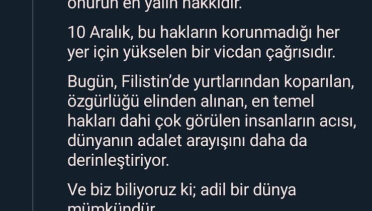 Emine Erdoğan: “Bugün Filistin’de yurtlarından koparılan, özgürlüğü elinden alınan, en temel hakları dahi çok görülen insanların acısı, dünyanın adalet arayışını daha da derinleştiriyor”