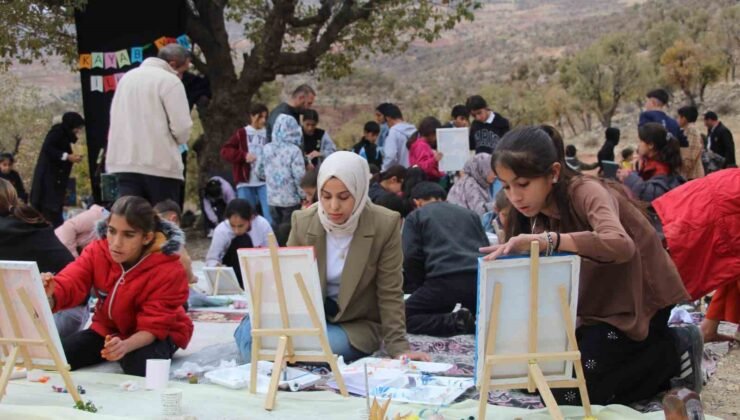 Gabar’ın eteklerinde umutlar tuvale yansıdı