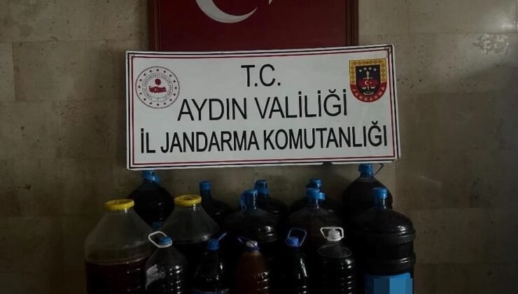 Germencik’te 202 litre kaçak alkol ele geçirildi