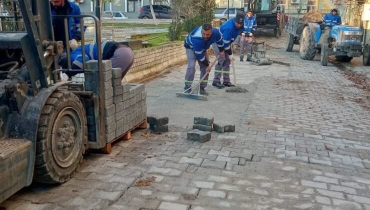 Germencik’te bozulan zeminler onarıldı