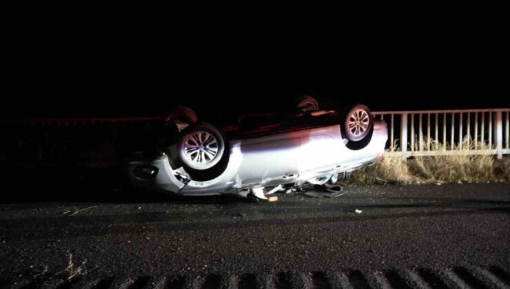 Gümüşhane’de otomobil takla attı: 5 yaralı