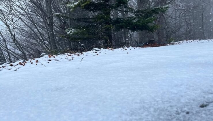 Kartepe beyaza büründü, kartpostallık görüntüler ortaya çıktı