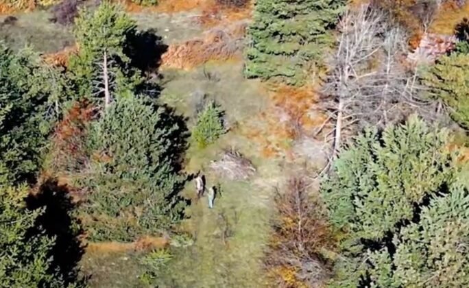 Kastamonu’da dron ile tespit edilen 4 kaçak avcıya cezai işlem