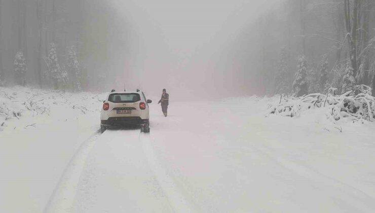 Kastamonu’da kar yağışı etkili oldu