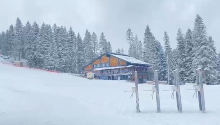 Kastamonu’nun yüksek kesimlerinde kar yağışı etkili oluyor