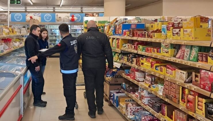 Köşk’te zincir marketlere etiket ve son kullanma tarihi denetimi