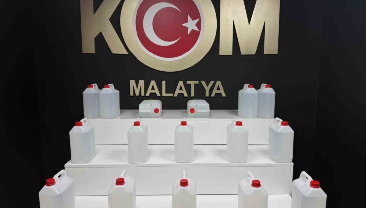 Malatya’da sahte alkol operasyonu