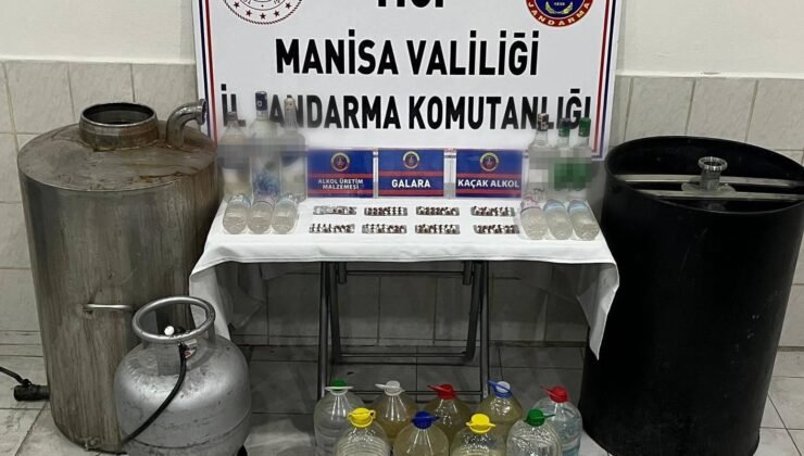 Manisa’da jandarmadan sahte içki operasyonu