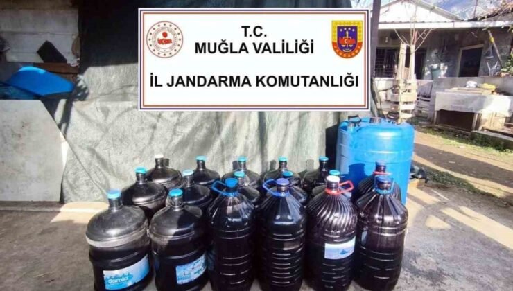 Muğla’da yenil yıl öncesi 1 ton 235 litre kaçak içki ele geçirildi