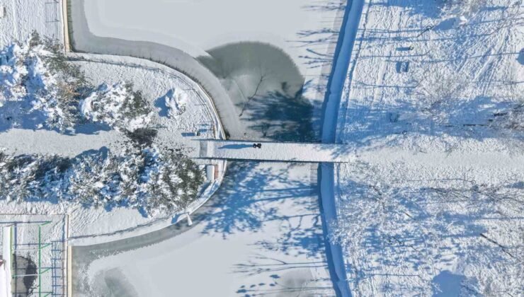 Muş’ta eksi 28 derece: Göletler dondu, çatılarda buz sarkıtları oluştu