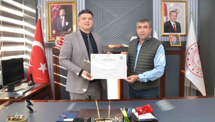 Niğde Süt Üreticileri Birliği’ne 1. Derece Tarımsal Örgüt belgesi