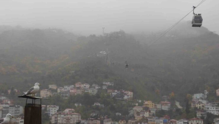 Ordu’nun ‘seyir terasında’ sis güzelliği
