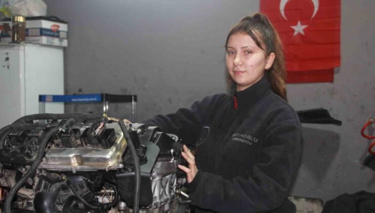 Sanayinin tek kız çırağı: 17 yaşındaki Dilem, hayalinin peşinde koşuyor