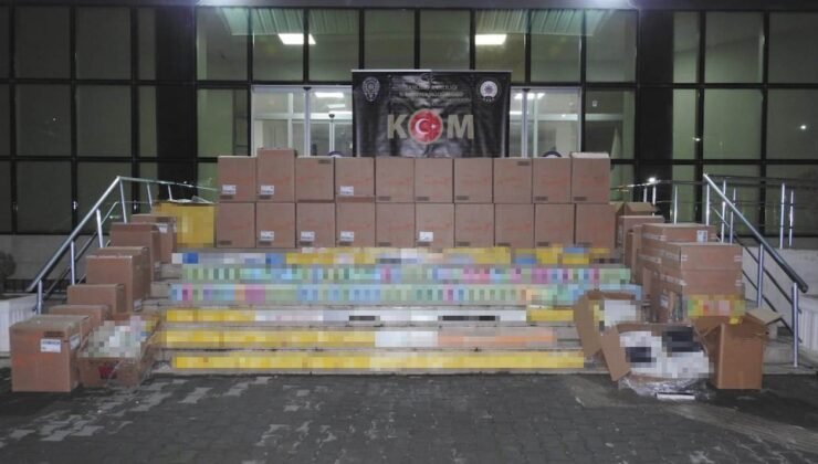 Şanlıurfa’da 43 bin paket kaçak sigara ele geçirildi