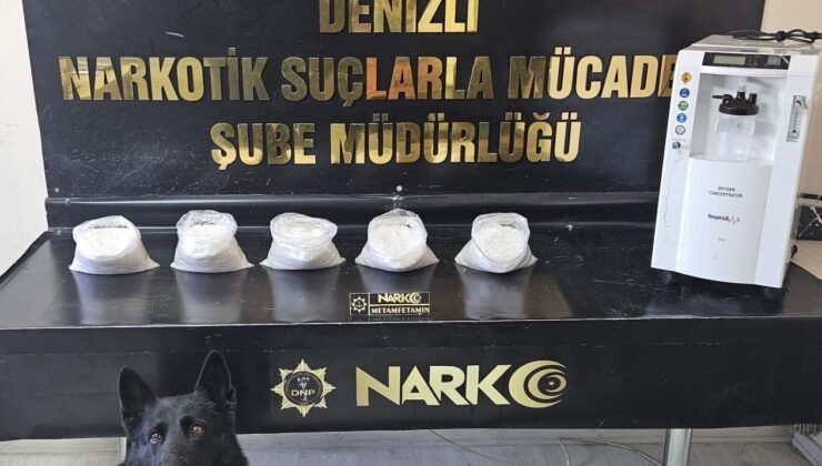 Solunum cihazının içerisinden 5 kilogram uyuşturucu madde çıktı