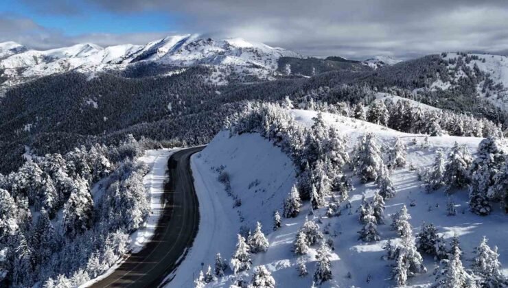 Sürücülerin korkulu rüyası Tersun Dağı’nda kartpostallık görüntüler