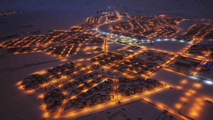 Tarihi Hasankeyf’te masalsı kar manzaraları