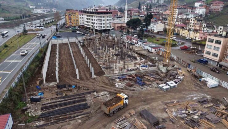 Trabzon’da Çağlayan Kentsel Dönüşüm Projesi’nde inşaatlar yükseliyor