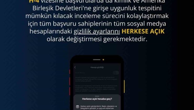 ABD Büyükelçiliği: “Vize başvurusu yapacak kişilerin sosyal medya hesaplarını herkese açık hale getirmesi gerekiyor”