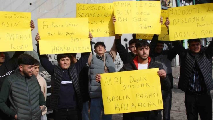 Adana’da gençlerden başlık parası eylemi