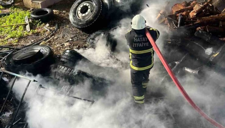 Arsuz’da hurdalık yangını