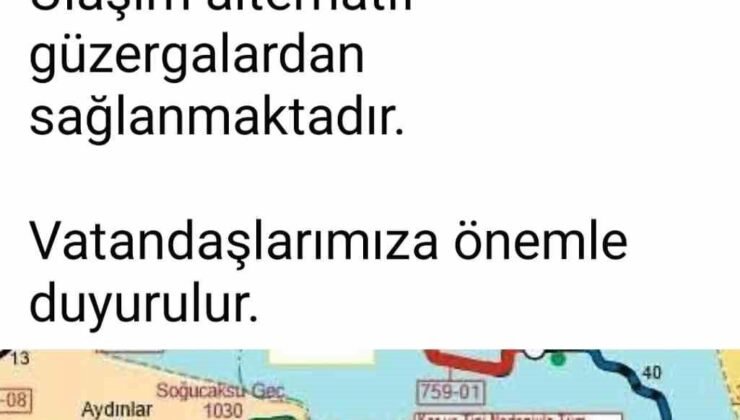 Bartın’da kara yolu kar nedeniyle ulaşıma kapandı