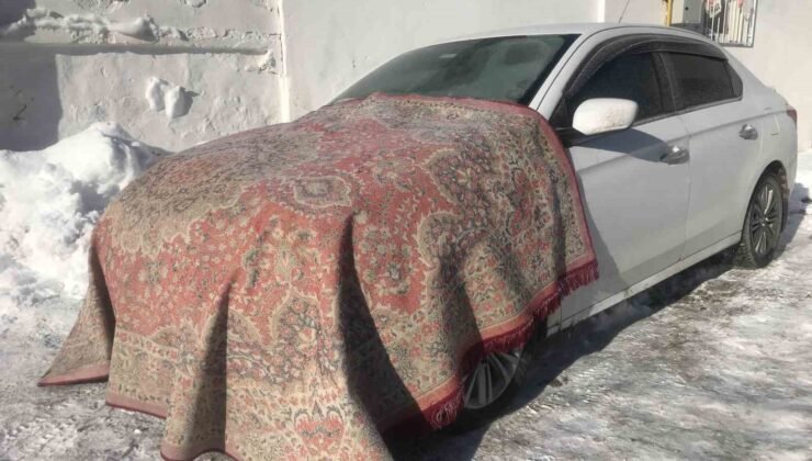 Bayburt’ta dondurucu soğuk etkili oluyor