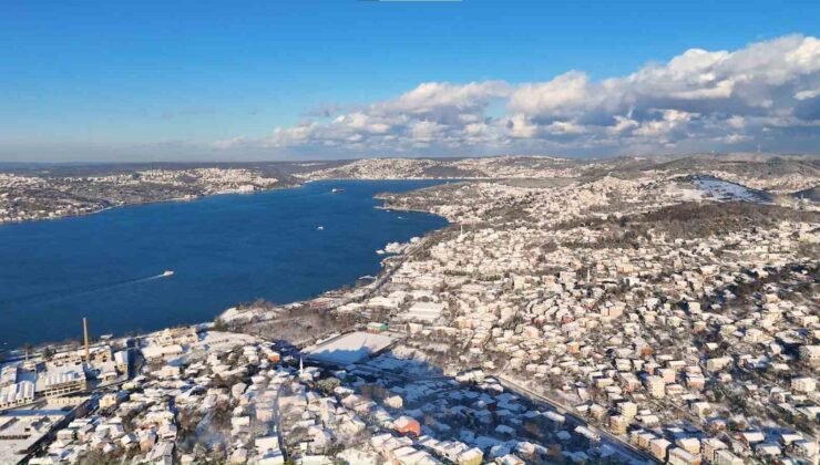 Beykoz Kavacık sabaha beyaz örtüyle uyandı