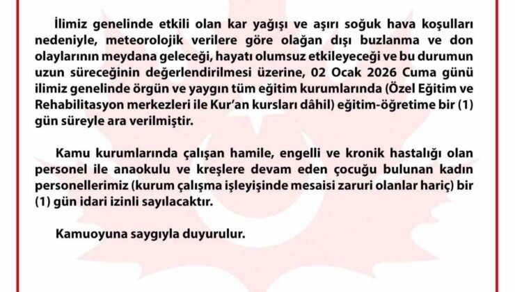 Bursa’da eğitime kar engeli