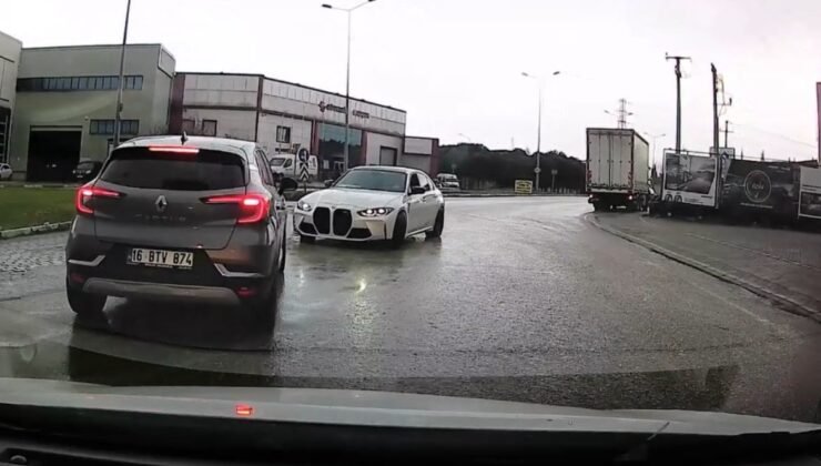 Cadde ortasında drift kamerada