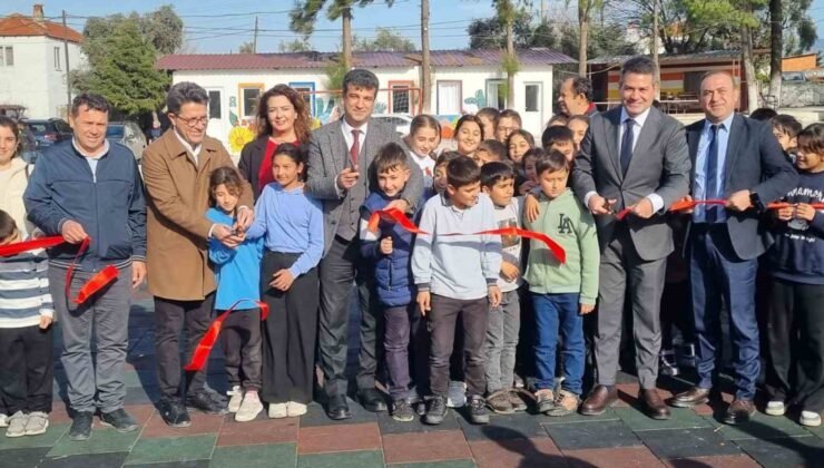 Çamköy İlkokulu yeni oyun alanına kavuştu