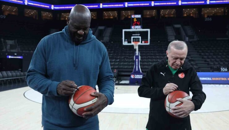 Cumhurbaşkanı Erdoğan, Shaquille O’Neal ile bir araya geldi