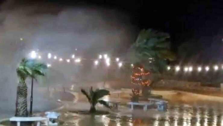 Datça’da fırtına etkili oldu