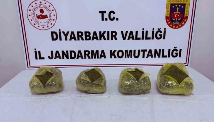 Diyarbakır’da 28 kilo esrar ele geçirildi