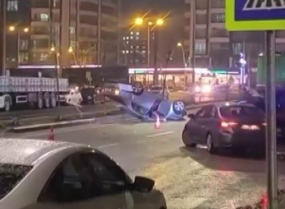 Diyarbakır’da otomobil takla attı: 1 yaralı