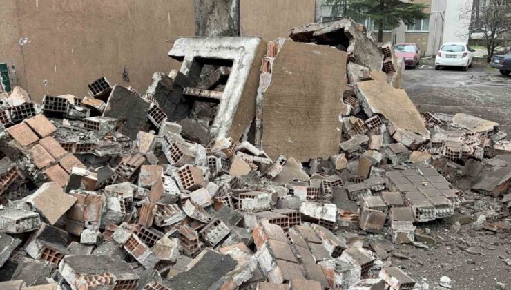 Edirne’de facianın eşiğinden dönüldü: Apartman bacası çöktü
