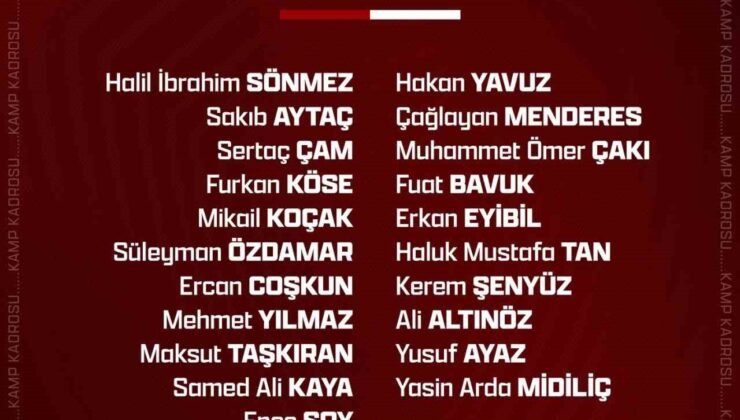 Elazığspor 21 futbolcuyla İstanbul’a gidiyor